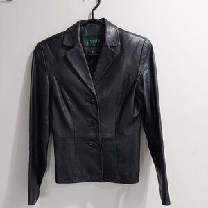 Danier  Women's Size 4 Black Soft Leather Blazer